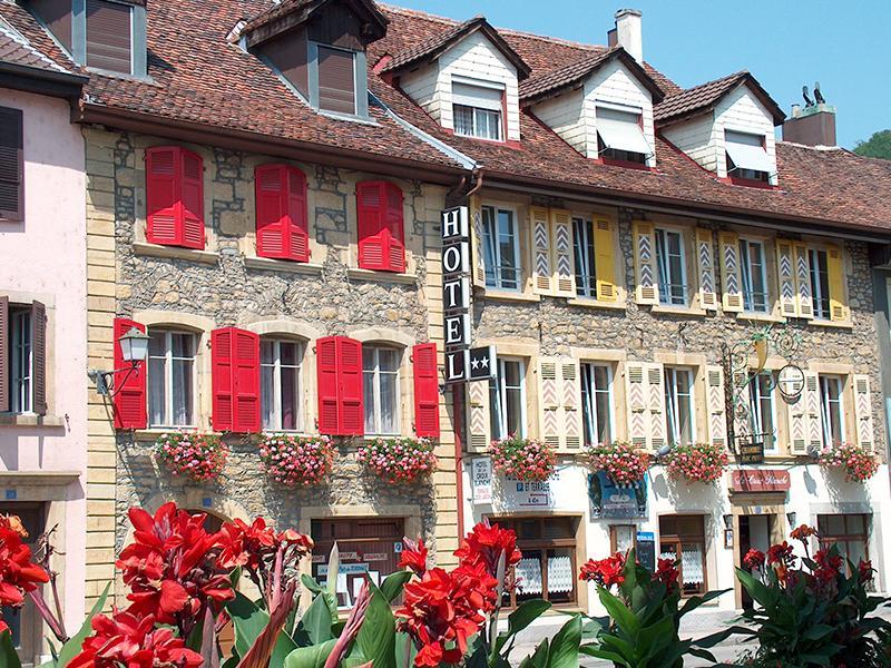 Hotel De La Croix-Blanche Cressier Exteriör bild